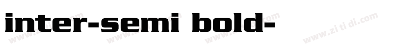 inter-semi bold字体转换